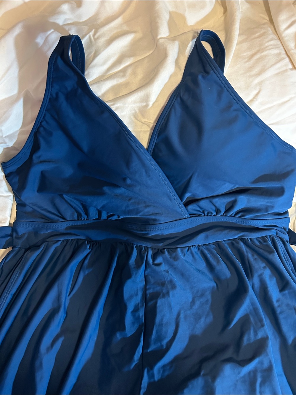 BloomChic NWT Halter Look Swim Short One Piece W/Built In Body W/ Bottoms, 18-20 - Picture 2 of 10